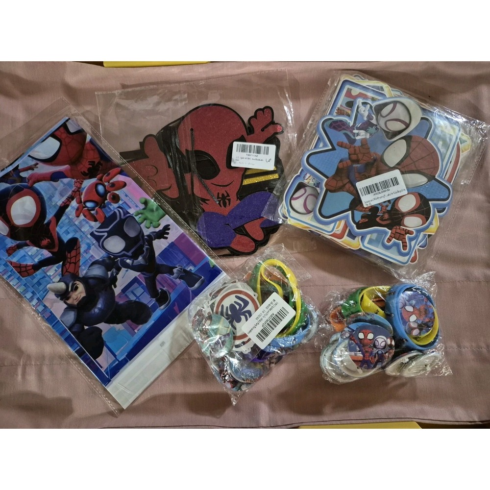 Spider Boy & Friends 6th Birthday Banner Set Over 200 Pieces (S1334) - Picture 1 of 3
